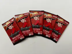One Piece Carrying On His Will OP-13 Five Booster Pack Lot English - Image 1