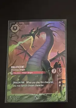 Disney Lorcana- Maleficent Monstrous Dragon- Enchanted- 5/P3 Championship Top 8 - Image 1