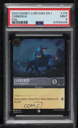 2023 Disney Lorcana - The First Chapter 1 Foil Cerberus Three-Headed Dog PSA 9 - Image 1