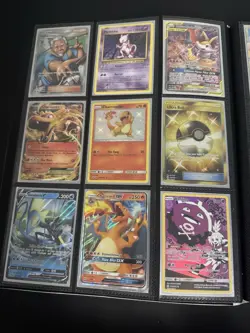 Pokemon TCG Mixed Card Lot Charizard Pikachu GX V EX Holo Foil Ultra Pro Binder - Image 5