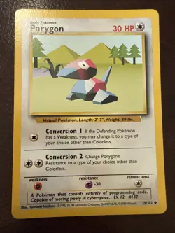 Pokemon TCG Porygon Base Set, Uncommon Card 39/102 Lightly Played - Image 1