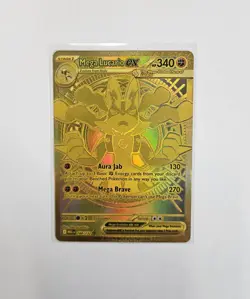Mega Lucario EX 188/132 Mega Evolution Hyper Rare Gold Card Pokemon TCG #188 - Image 1