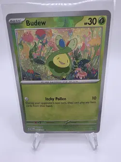 Budew 004/131 Prismatic Evolutions Holo Rare Pokemon Card Master Ball NM - Image 1
