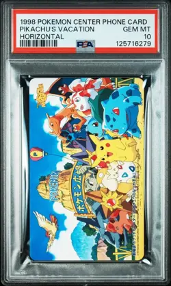 PSA 10 Gem Mint 1998 Pokemon JR Kikaku Phone Card Pikachu's Vacation Horizontal - Image 1