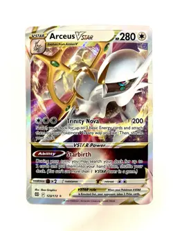 Arceus Vstar 123/172 Brilliant Stars Ultra Rare Pokemon TCG Card NM - Image 1