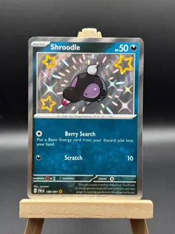 Shroodle 189/091 Paldean Fates Shiny Rare Holo Pokemon Card NM #189 (BL5) - Image 1