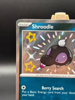 Shroodle 189/091 Paldean Fates Shiny Rare Holo Pokemon Card NM #189 (BL5) - Image 3