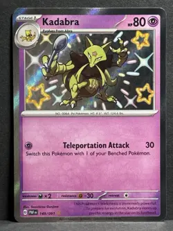 Pokemon TCG Kadabra Card 149/091 Paldean Fates Shiny Holo Rare NM - Image 1