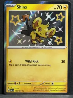 Pokemon TCG Shinx S&V Paldean Fates Holo Shiny Rare Card 135/091 NM - Image 1