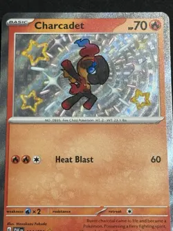 Pokemon TCG Paldean Fates Holo Shiny Rare Charcadet Card 114/091 NM - Image 3