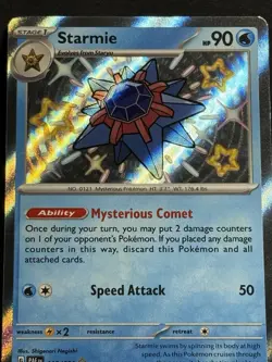Pokemon Starmie TCG Holo Shiny Rare Card Paldean Fates 119/091 NM - Image 3