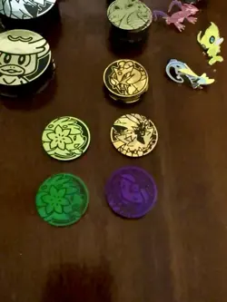 Pokemon Lot 175 Coins, Dice, Posters, Mat, Pins, Sleeves, Magnetic 3 Card Holder - Image 4