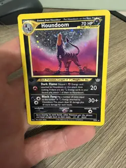 Pokemon Cards: Neo Revelation 1st Edition Rare Holo: Houndoom 8/64 - Image 1