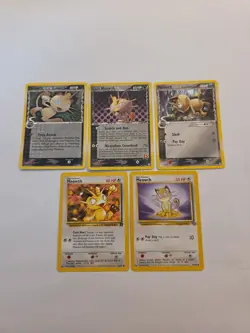 Meowth Pokemon 5 Card Lot- Team Rocket/Delta Species/ 1st Edition Cards - Image 1