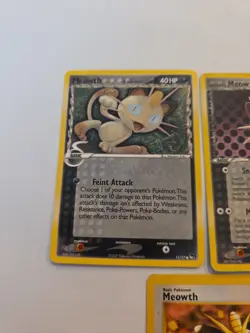 Meowth Pokemon 5 Card Lot- Team Rocket/Delta Species/ 1st Edition Cards - Image 2