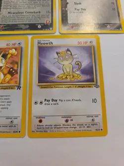 Meowth Pokemon 5 Card Lot- Team Rocket/Delta Species/ 1st Edition Cards - Image 5
