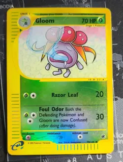 Gloom 78/165 Expedition Base Set REVERSE HOLO E-Reader Pokemon Card MP Vintage - Image 1