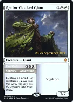 MTG Realm-Cloaked Giant // Cast Off [PELD] #26s FOIL - Image 1