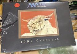 1995 Magic The Gathering Calendar MTG Wall Calendar Vintage SEALED - Image 1