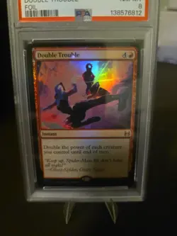 2025 Magic The Gathering Spider-Man Double Trouble Foil #0013 PSA 8 - Image 2