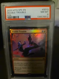 2025 Magic The Gathering Spider-Man Double Trouble Foil #0013 PSA 8 - Image 3
