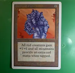 MTG Guantlet of Might Unlimited English Rare "Super Hot" - Image 1