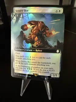 1 x Sentry Bot - Foil - Extended Art - Universes Beyond: Fallout - NM-Mint - MTG - Image 1