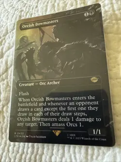 MTG Magic Lord of the Rings #433 Orcish Bowmasters Rare Borderless Foil - Image 2