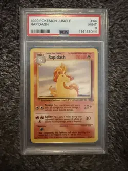 Pokemon Rapidash Jungle 1999 #44 PSA 9 Mint - Image 1