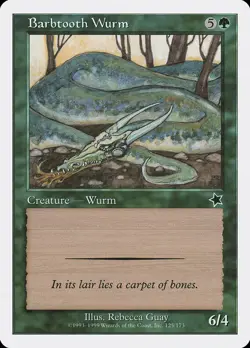 1x Barbtooth Wurm - LP - See Pic for Set - SPARROW MAGIC mtg - Image 1