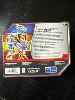 Pokemon Paradox Destinies Iron Boulder ex Tin w/5 Booster Packs New/Sealed - Image 2