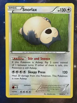 Snorlax Normal Rare Generations 58/83 LP Pokemon card - Image 1