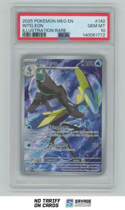2025 Pokemon Mega Evolution Illustration Rare Holo Inteleon PSA 10 #142/132 - Image 1