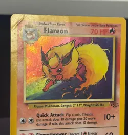 1999 POKEMON WOTC JUNGLE UNLIMITED FLAREON 3/64 HOLO RARE HP - Image 5