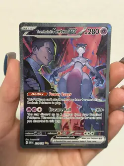 Team Rocket’s Mewtwo ex 231/182 SV10 Destined Rivals SIR Full Art Pokemon Card - Image 1