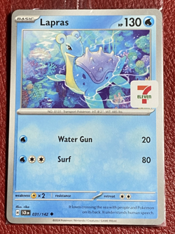 POKEMON SCARLET & VIOLET STELLAR CROWN LAPRAS 031/172 7 ELEVEN PROMO SEVEN 11 - Image 1