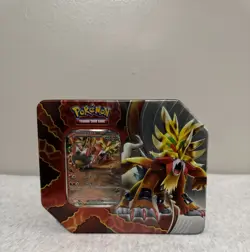Pokemon Paradox Destinies Tin - Gouging Fire EX Tin w/5 Booster Packs New/Sealed - Image 1