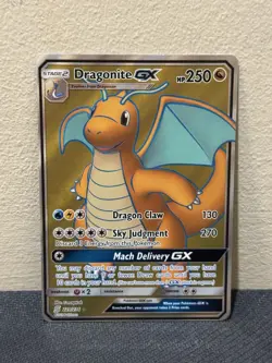 Pokemon TCG Dragonite GX 229/236 SM Unified Minds Ultra Rare Full Art GX MINT - Image 1