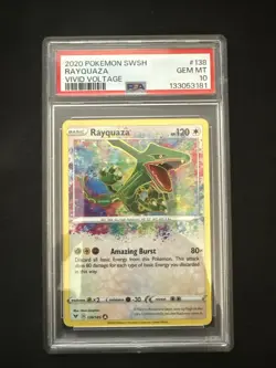 2020 POKEMON SWORD & SHIELD VIVID VOLTAGE #138 RAYQUAZA PSA 10 - Image 1
