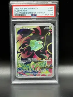 2025 POKEMON MEG EN-MEGA EVOLUTION ILLUSTRATION RARE #133 BULBASAUR PSA 9 - Image 1
