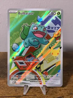 Pokemon Bulbasaur 037 ME: Mega Evolution Promo Holo Basic 80HP Leech Seed - Image 1