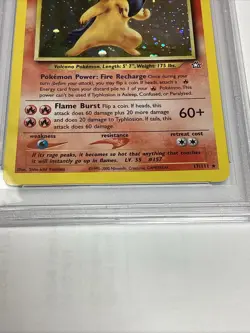 Neo Genesis Unlimited Typhlosion PSA 8 HOLO (7606) 17/111 Pokemon - Image 3