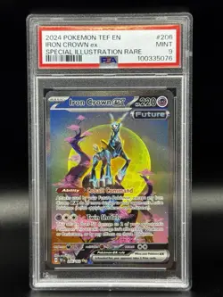Iron Crown EX 206/162 Special Illustration Rare Pokemon PSA 9 - Image 1