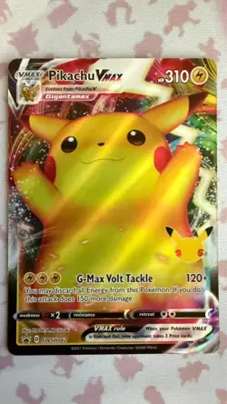 Pokemon Pikachu TCG VMAX SWSH062 Celebrations Full Art Black Star Promo NM/M - Image 1