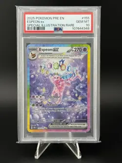 2025 POKEMON PRE EN-PRISMATIC EVOLUTIONS #155 ESPEON EX PSA 10 - Image 1