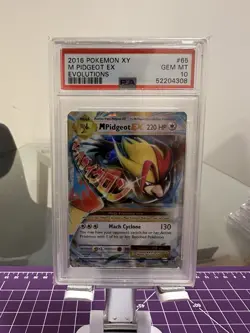 2016 POKEMON XY EVOLUTIONS #65 M PIDGEOT EX PSA 10 - Image 1