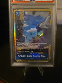 2025 One Piece TCG PRB02 #058 Gravity Blade Raging Tiger Alt Art PSA 9 - Image 2
