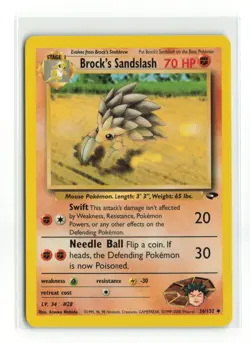 BROCK'S SANDSLASH 36/132 GYM CHALLENGE POKEMON TCG LP - Image 1