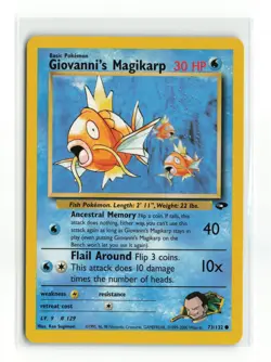 GIOVANNI'S MAGIKARP 73/132 GYM CHALLENGE POKEMON TCG LP - Image 1