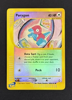 Porygon 103b/147 Reverse Holo Foil 2002 WOTC Pokemon Aquapolis - Image 1